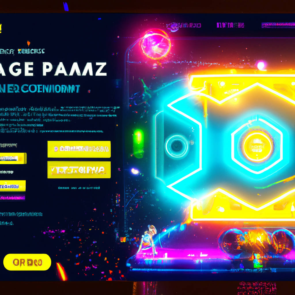 Gameplay preview: neon arena with players and badges